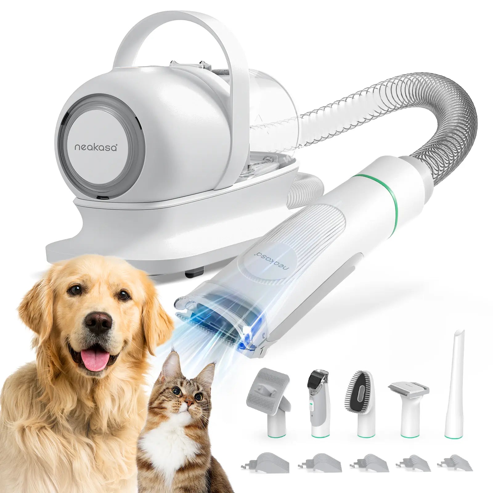 Neakasa P1 Pro Pet Grooming Kit with 99% Vacuum Suction for Pet Hair and 5 Professional Grooming Tools for Dogs, Cats, and Other Animals
