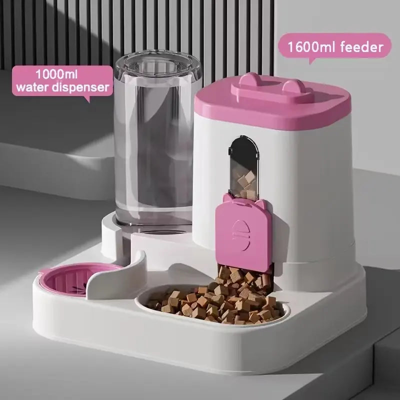 2-in-1 Automatic Cat Feeder and Water Dispenser with Smart Portion Control