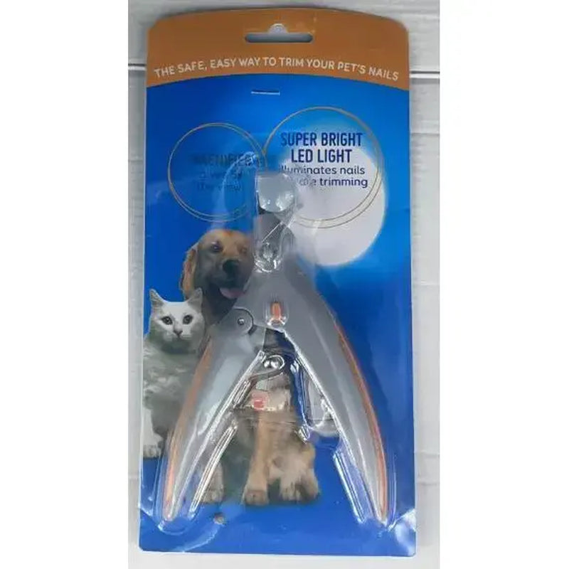Ecmikk 4-in-1 Comprehensive Pet Grooming Tool: LED Nail Clipper, Quiet Nail Catcher, Precision Blade, Nail File & Safety Guard for Stress-Free Trimming - Electric Dual-Purpose Silent Trimmer with Safety Insulating Card
