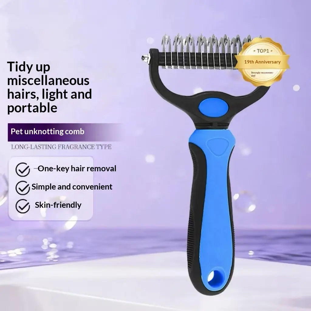 #Summervibes #Petlovers Pain-Free Dematting Undercoat Rake for Pets, Double-Sided Shedding Brush, Effective Tangles Remover Tool for Dogs & Cat Comb , Reduces Loose Hair & Mats Easily