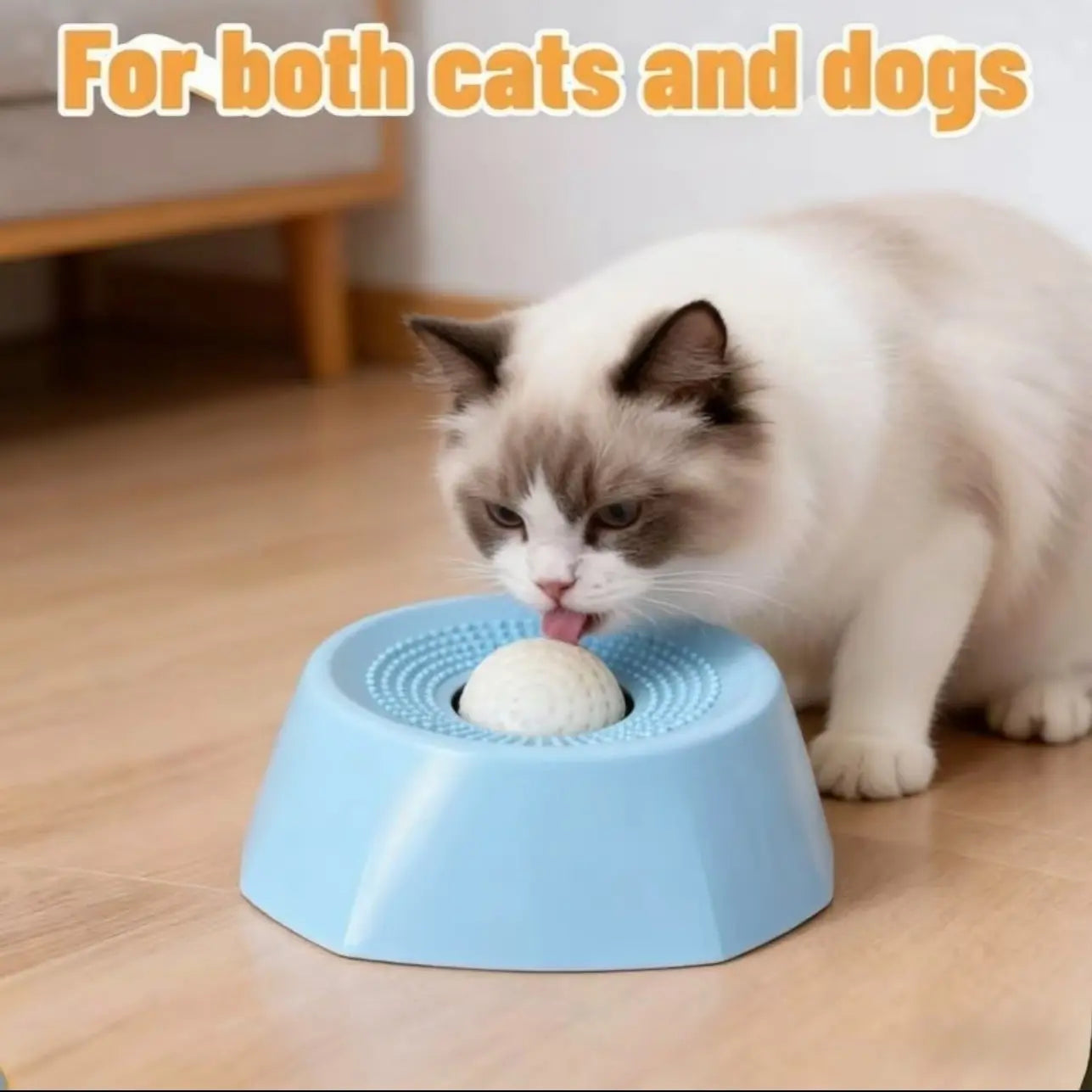 Professional Pet Slow Feeder Puzzle Bowl for Dogs and Cats, Large Capacity Liquid Snack Holder with Tongue Cleaning Feature, No-Spill Design for Bone Broth and Yogurt, Multi-Functional Rolling Feeder