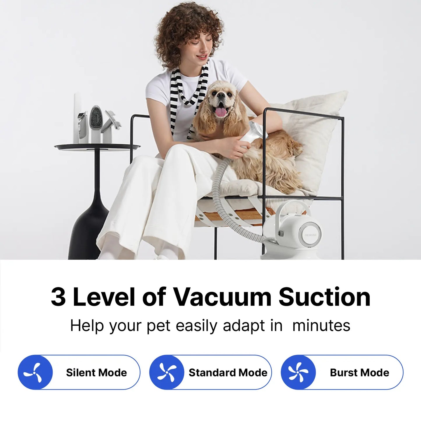 Neakasa P1 Pro Pet Grooming Kit with 99% Vacuum Suction for Pet Hair and 5 Professional Grooming Tools for Dogs, Cats, and Other Animals