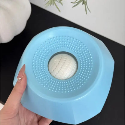 Professional Pet Slow Feeder Puzzle Bowl for Dogs and Cats, Large Capacity Liquid Snack Holder with Tongue Cleaning Feature, No-Spill Design for Bone Broth and Yogurt, Multi-Functional Rolling Feeder