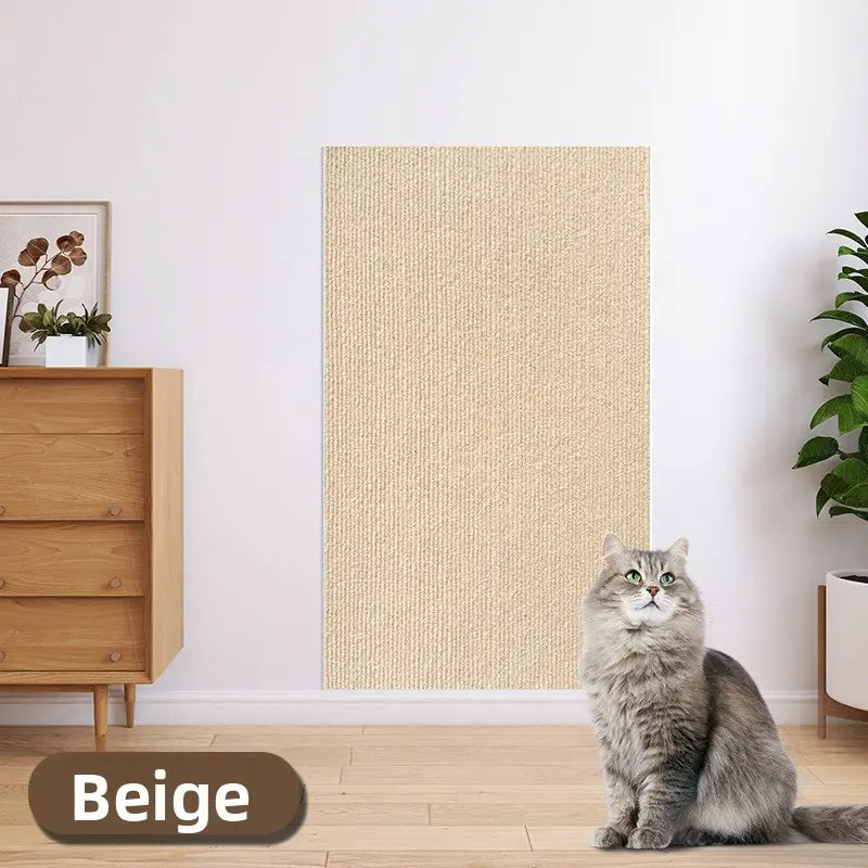 Cat Scratch Furniture Protector - Self-Adhesive Anti-Scratch Couch Shield, Durable and Trimmable Scratching Pad for Sofas, Walls, and Doors