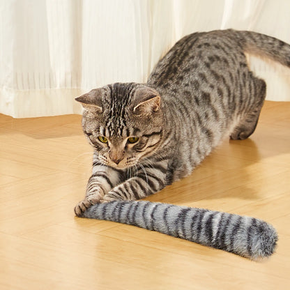 Potaroma Realistic Tail Simulation Cat Toys, Set of 3, Plush Durable Design with Crinkle Sound, Interactive Indoor Kicker for Kitten Exercise, 9.8 Inches