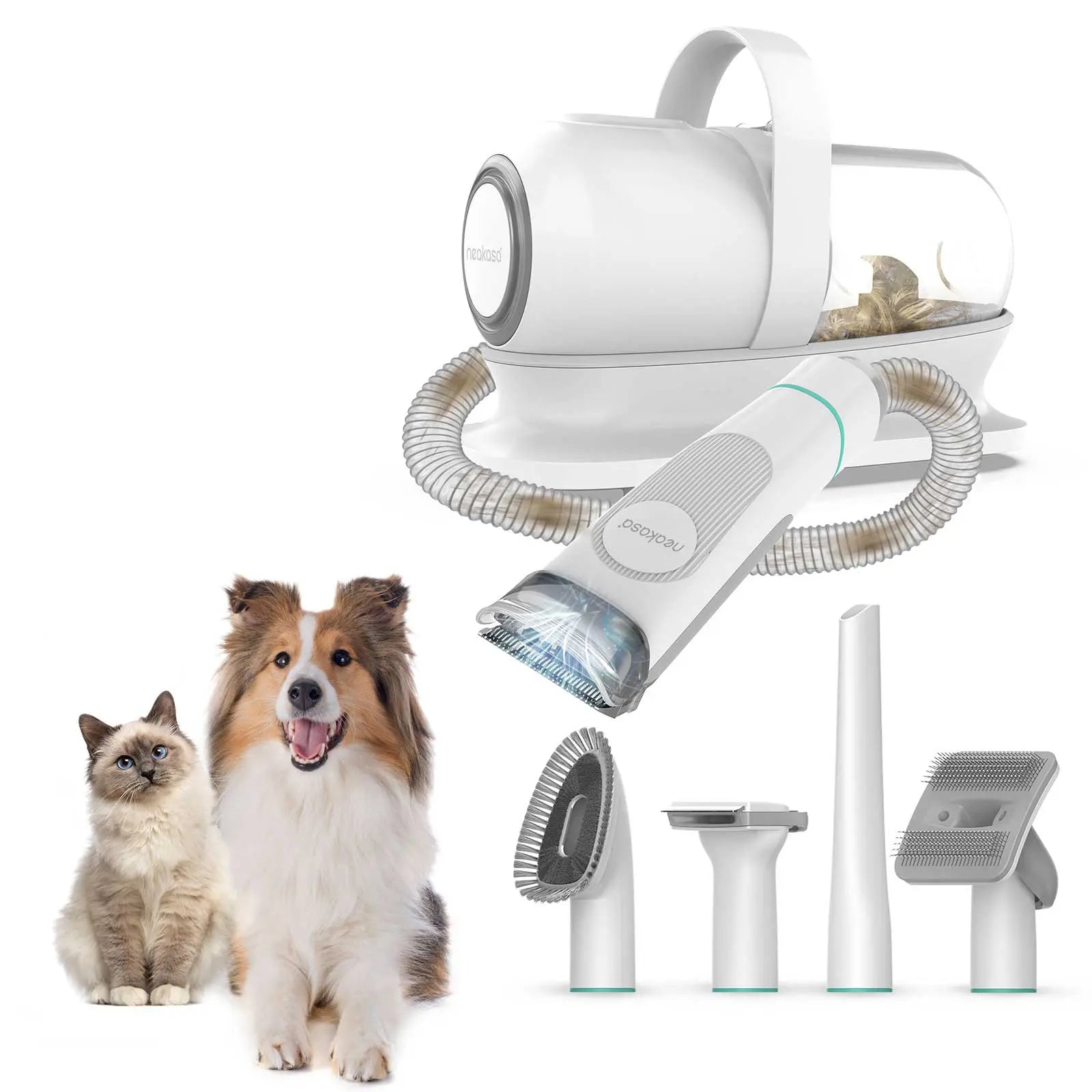 Neakasa P1 Pro Pet Grooming Kit with 99% Vacuum Suction for Pet Hair and 5 Professional Grooming Tools for Dogs, Cats, and Other Animals