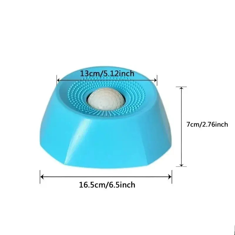 Professional Pet Slow Feeder Puzzle Bowl for Dogs and Cats, Large Capacity Liquid Snack Holder with Tongue Cleaning Feature, No-Spill Design for Bone Broth and Yogurt, Multi-Functional Rolling Feeder