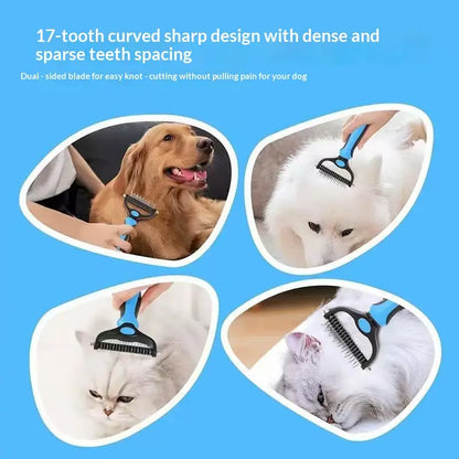 #Summervibes #Petlovers Pain-Free Dematting Undercoat Rake for Pets, Double-Sided Shedding Brush, Effective Tangles Remover Tool for Dogs & Cat Comb , Reduces Loose Hair & Mats Easily