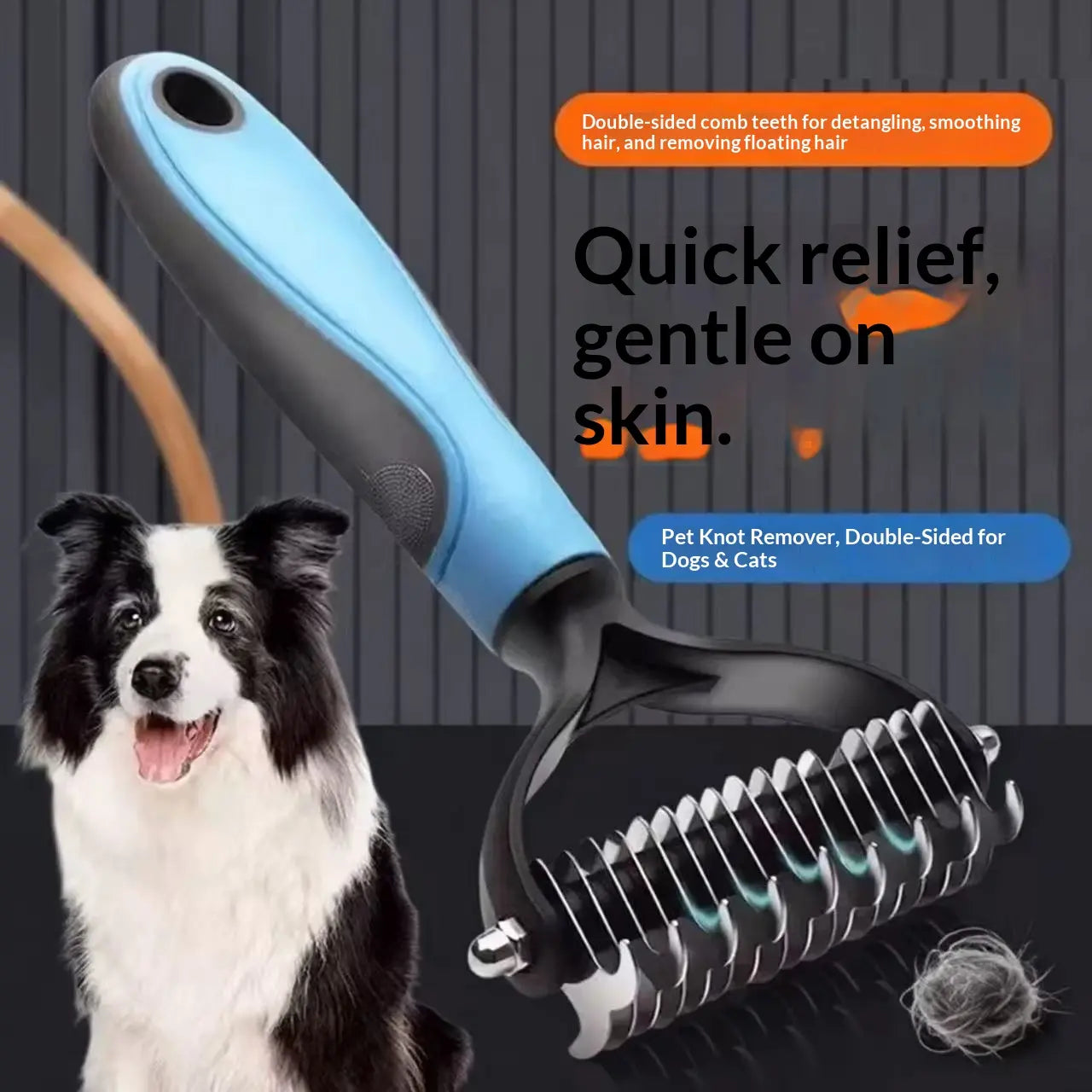 #Summervibes #Petlovers Pain-Free Dematting Undercoat Rake for Pets, Double-Sided Shedding Brush, Effective Tangles Remover Tool for Dogs & Cat Comb , Reduces Loose Hair & Mats Easily
