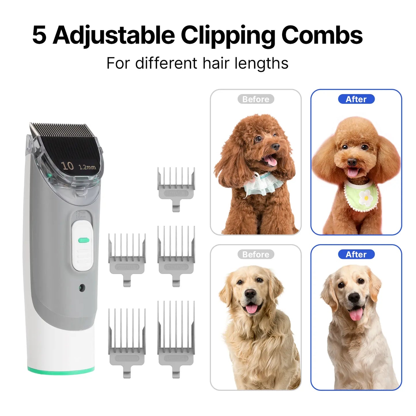 Neakasa P1 Pro Pet Grooming Kit with 99% Vacuum Suction for Pet Hair and 5 Professional Grooming Tools for Dogs, Cats, and Other Animals