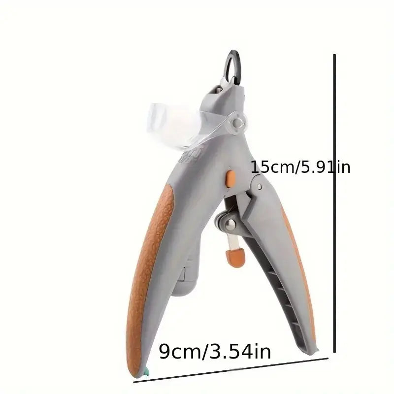 Ecmikk 4-in-1 Comprehensive Pet Grooming Tool: LED Nail Clipper, Quiet Nail Catcher, Precision Blade, Nail File & Safety Guard for Stress-Free Trimming - Electric Dual-Purpose Silent Trimmer with Safety Insulating Card