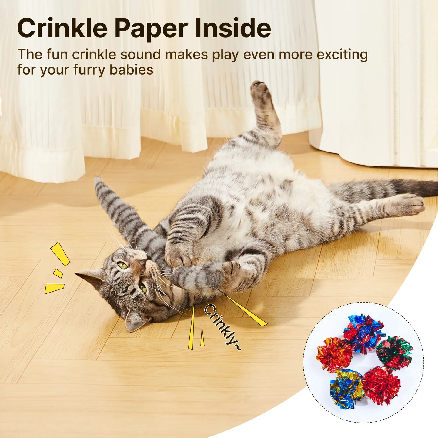 Potaroma Realistic Tail Simulation Cat Toys, Set of 3, Plush Durable Design with Crinkle Sound, Interactive Indoor Kicker for Kitten Exercise, 9.8 Inches